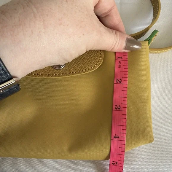 Longchamp Le Pliage XS Mini Tote Crossbody Shoulder Bag Handbag Yellow EUC - Picture 15 of 16